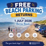 Free Beach Parking Returns for 2026